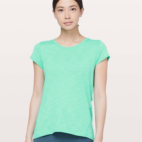 Lululemon Another mile short sleeve tee in heathered Bali breeze - Picture 1 of 7